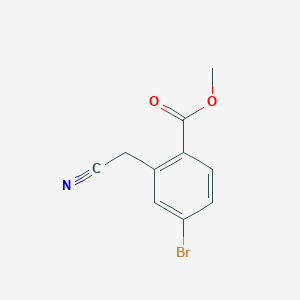 molecular formula C10H8BrNO2 B1424448 Methyl 4-bromo-2-(cyanomethyl)benzoate CAS No. 1083181-36-5