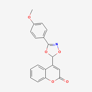 2H-1-Benzopyran-2-one, 4-[3-(4-methoxyphenyl)-1,4,2-dioxazol-5-yl]-