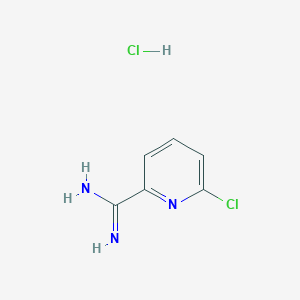 molecular formula C6H7Cl2N3 B1424449 6-Chloropicolinimidamide hydrochloride CAS No. 1179362-38-9