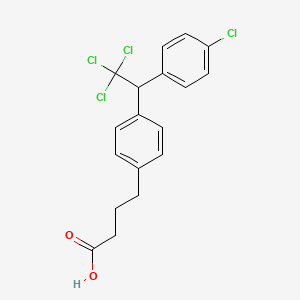 molecular formula C18H16Cl4O2 B14244503 4-{4-[2,2,2-Trichloro-1-(4-chlorophenyl)ethyl]phenyl}butanoic acid CAS No. 405112-20-1