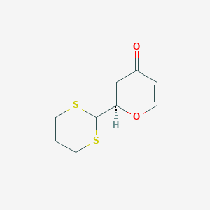 (2R)-2-(1,3-Dithian-2-yl)-2,3-dihydro-4H-pyran-4-one