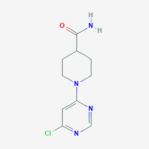 molecular formula C10H13ClN4O B1424452 1-(6-Chloropyrimidin-4-yl)piperidine-4-carboxamide CAS No. 1242240-92-1