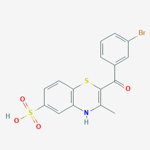 molecular formula C16H12BrNO4S2 B14244534 2-(3-Bromobenzoyl)-3-methyl-4H-1,4-benzothiazine-6-sulfonic acid CAS No. 519054-94-5