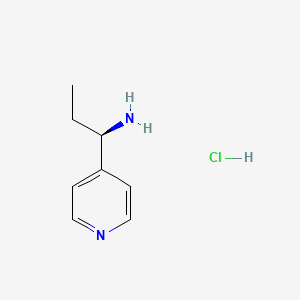 molecular formula C8H13ClN2 B1424454 (R)-1-(4-Pyridinyl)propylamine 2hcl CAS No. 1311254-88-2