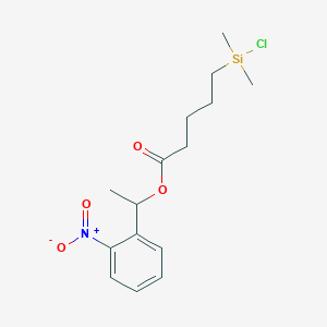 1-(2-Nitrophenyl)ethyl 5-[chloro(dimethyl)silyl]pentanoate