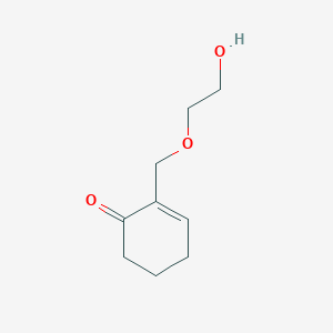 molecular formula C9H14O3 B14244550 2-[(2-Hydroxyethoxy)methyl]cyclohex-2-EN-1-one CAS No. 497824-71-2