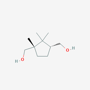 molecular formula C10H20O2 B14244575 [(1R,3S)-3-(hydroxymethyl)-2,2,3-trimethylcyclopentyl]methanol CAS No. 462628-19-9