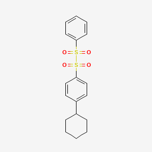 1-(4-Cyclohexylphenyl)-1,1,2,2-tetraoxo-2-phenyl-1lambda~6~,2lambda~6~-disulfane