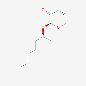 molecular formula C13H22O3 B14244584 2H-Pyran-3(6H)-one, 2-[[(1S)-1-methylheptyl]oxy]-, (2S)- CAS No. 391928-93-1