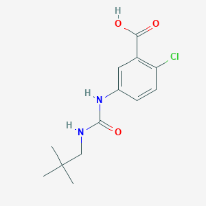 molecular formula C13H17ClN2O3 B1424464 2-Chloro-5-{[(2,2-dimethylpropyl)carbamoyl]amino}benzoic acid CAS No. 1307136-96-4