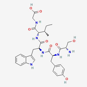 molecular formula C31H40N6O8 B14244643 Glycine, L-seryl-L-tyrosyl-L-tryptophyl-L-isoleucyl- CAS No. 351881-10-2