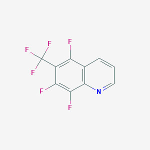 molecular formula C10H3F6N B14244650 5,7,8-Trifluoro-6-(trifluoromethyl)quinoline CAS No. 521062-33-9