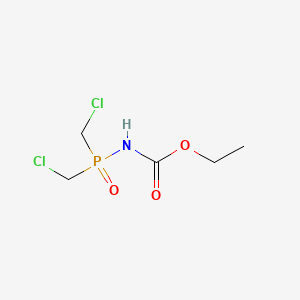 molecular formula C5H10Cl2NO3P B14244652 Carbamic acid, [bis(chloromethyl)phosphinyl]-, ethyl ester CAS No. 242146-46-9