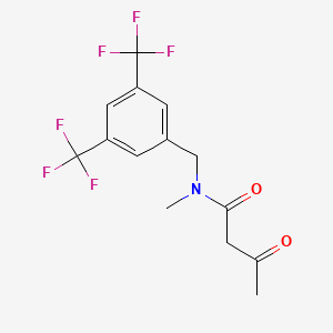 molecular formula C14H13F6NO2 B14244681 N-{[3,5-Bis(trifluoromethyl)phenyl]methyl}-N-methyl-3-oxobutanamide CAS No. 185392-63-6