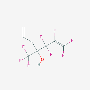 molecular formula C8H6F8O B14244688 1,1,2,3,3-Pentafluoro-4-(trifluoromethyl)hepta-1,6-dien-4-ol CAS No. 448220-43-7