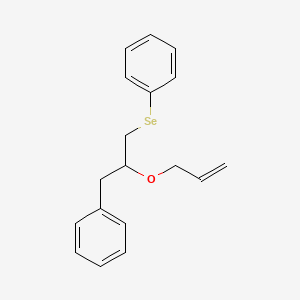 molecular formula C18H20OSe B14244693 ({3-Phenyl-2-[(prop-2-en-1-yl)oxy]propyl}selanyl)benzene CAS No. 378798-47-1