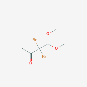 molecular formula C6H10Br2O3 B14244704 2-Butanone, 3,3-dibromo-4,4-dimethoxy- CAS No. 210366-88-4