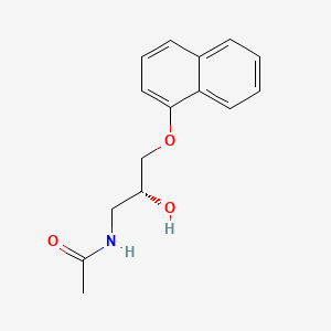 molecular formula C15H17NO3 B14244771 R(+)-1-Acetamino-3-(1-naphthyloxy)-2-propanol CAS No. 187537-22-0