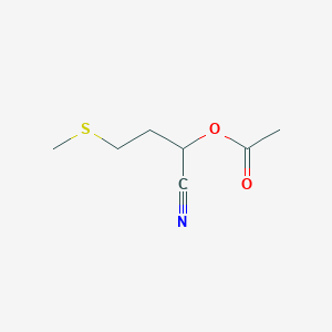 molecular formula C7H11NO2S B14244772 1-Cyano-3-(methylsulfanyl)propyl acetate CAS No. 476301-88-9