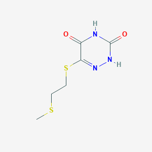 6-{[2-(Methylsulfanyl)ethyl]sulfanyl}-1,2,4-triazine-3,5(2H,4H)-dione