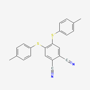 molecular formula C22H16N2S2 B14244785 1,2-Benzenedicarbonitrile, 4,5-bis[(4-methylphenyl)thio]- CAS No. 218598-87-9