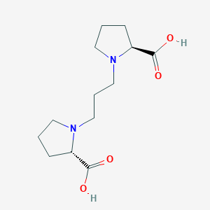 molecular formula C13H22N2O4 B1424479 (S)-1-(3-((S)-2-Carboxypyrrolidin-1-YL)propyl)pyrrolidine-2-carboxylic acid CAS No. 1263078-15-4