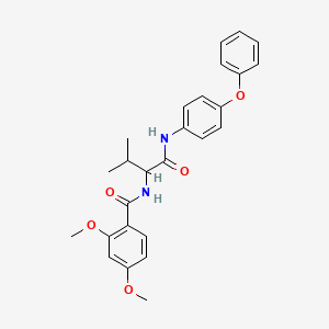 2,4-dimethoxy-N-[3-methyl-1-oxo-1-(4-phenoxyanilino)butan-2-yl]benzamide