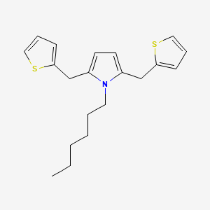 1-Hexyl-2,5-bis[(thiophen-2-yl)methyl]-1H-pyrrole