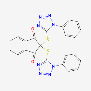 2,2-Bis[(1-phenyl-1H-tetrazol-5-yl)sulfanyl]-1H-indene-1,3(2H)-dione