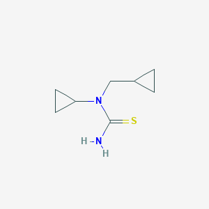 molecular formula C8H14N2S B14244889 N-Cyclopropyl-N-(cyclopropylmethyl)thiourea CAS No. 253314-99-7