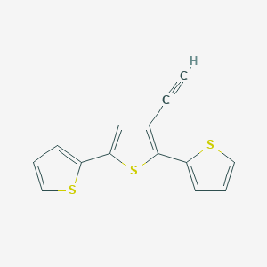 molecular formula C14H8S3 B14244895 3-Ethynyl-2,5-dithiophen-2-ylthiophene CAS No. 208125-85-3