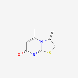 molecular formula C8H8N2OS B14244901 5-Methyl-3-methylidene-2,3-dihydro-7H-[1,3]thiazolo[3,2-a]pyrimidin-7-one CAS No. 206554-06-5