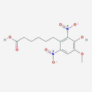 6-(3-Hydroxy-4-methoxy-2,6-dinitrophenyl)hexanoic acid