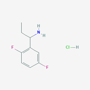 molecular formula C9H12ClF2N B1424492 1-(2,5-Difluorophenyl)propan-1-amine hydrochloride CAS No. 1333577-52-8