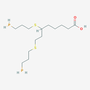 molecular formula C14H30O2P2S2 B14244939 6,8-Bis[(3-phosphanylpropyl)sulfanyl]octanoic acid CAS No. 244007-29-2