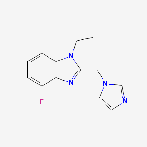 molecular formula C13H13FN4 B1424494 1-ethyl-4-fluoro-2-[(1H-imidazol-1-yl)methyl]-1H-1,3-benzodiazole CAS No. 1311923-48-4