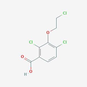 molecular formula C9H7Cl3O3 B14244961 Benzoic acid, 2,4-dichloro-3-(2-chloroethoxy)- CAS No. 474807-61-9