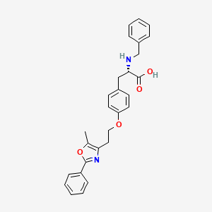 N-Benzyl-O-[2-(5-methyl-2-phenyl-1,3-oxazol-4-yl)ethyl]-L-tyrosine