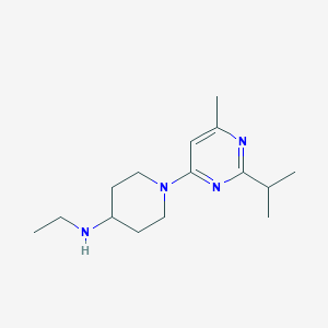 molecular formula C15H26N4 B1424501 N-乙基-1-[6-甲基-2-(丙-2-基)嘧啶-4-基]哌啶-4-胺 CAS No. 1179313-56-4