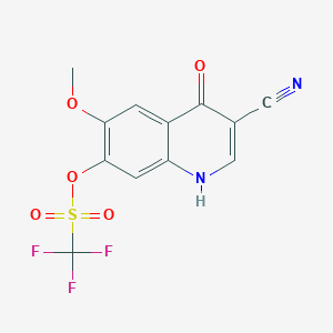 Methanesulfonic acid, 1,1,1-trifluoro-, 3-cyano-1,4-dihydro-6-methoxy-4-oxo-7-quinolinyl ester