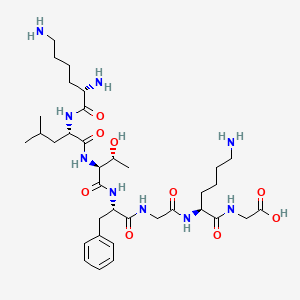 molecular formula C35H59N9O9 B14245025 L-Lysyl-L-leucyl-L-threonyl-L-phenylalanylglycyl-L-lysylglycine CAS No. 183802-44-0