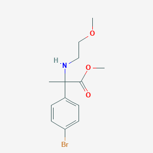 molecular formula C13H18BrNO3 B1424505 Methyl 2-(4-bromophenyl)-2-[(2-methoxyethyl)amino]propanoate CAS No. 1274624-51-9