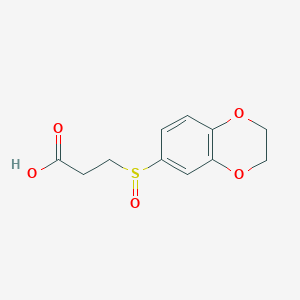 molecular formula C11H12O5S B1424507 3-(2,3-二氢-1,4-苯并二氧杂环-6-亚磺酰基)丙酸 CAS No. 1334012-17-7