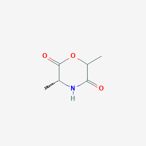 molecular formula C6H9NO3 B14245106 (3R)-3,6-Dimethylmorpholine-2,5-dione CAS No. 202923-65-7