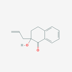 molecular formula C13H14O2 B14245112 1(2H)-Naphthalenone, 3,4-dihydro-2-hydroxy-2-(2-propenyl)- CAS No. 221681-02-3