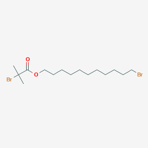 molecular formula C15H28Br2O2 B14245132 11-Bromoundecyl 2-bromo-2-methylpropanoate CAS No. 425394-34-9