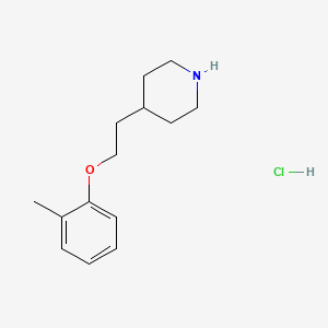 molecular formula C14H22ClNO B1424514 4-[2-(2-Methylphenoxy)ethyl]piperidine hydrochloride CAS No. 1220031-73-1
