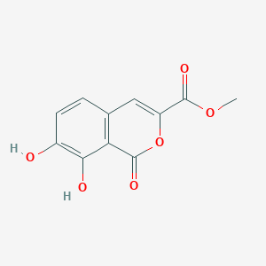 molecular formula C11H8O6 B14245150 Methyl 7,8-dihydroxy-1-oxo-1H-2-benzopyran-3-carboxylate CAS No. 259229-40-8