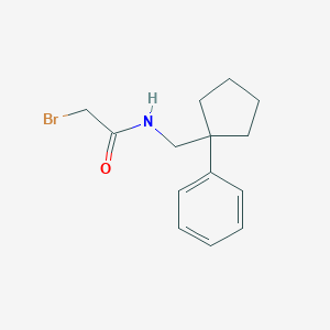 2-bromo-N-[(1-phenylcyclopentyl)methyl]acetamide