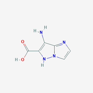 molecular formula C6H6N4O2 B14245226 7-amino-5H-imidazo[1,2-b]pyrazole-6-carboxylic acid CAS No. 227611-58-7